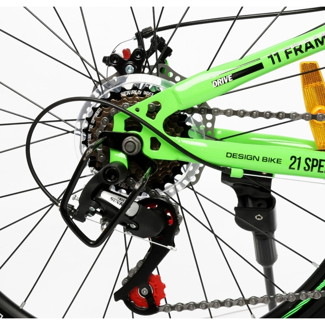 Велосипед 24 ST Corso «PATROL» PL-24752 сталь 11", (к-т SunRun) салатовий фото westvelo.com