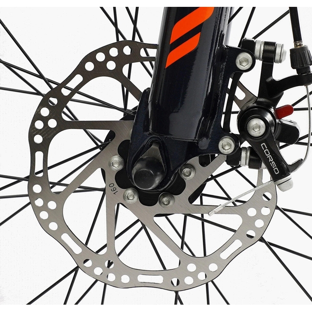 Велосипед 29 ST Corso «GENESIS» GN-29015 сталь 17", (к-т Saiguan) чорно-помаранчевий фото westvelo.com