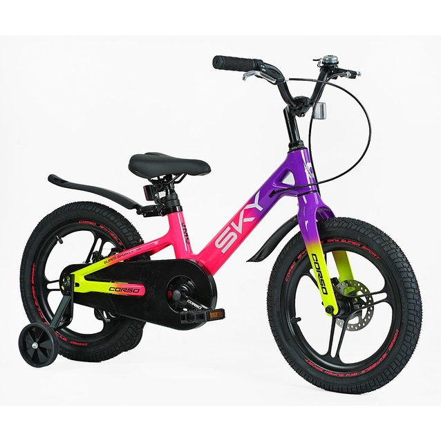 Дитячий велосипед 16 Corso «SKY» SK-16522, МАГНІЄВА рама, рожево-фіолетовий