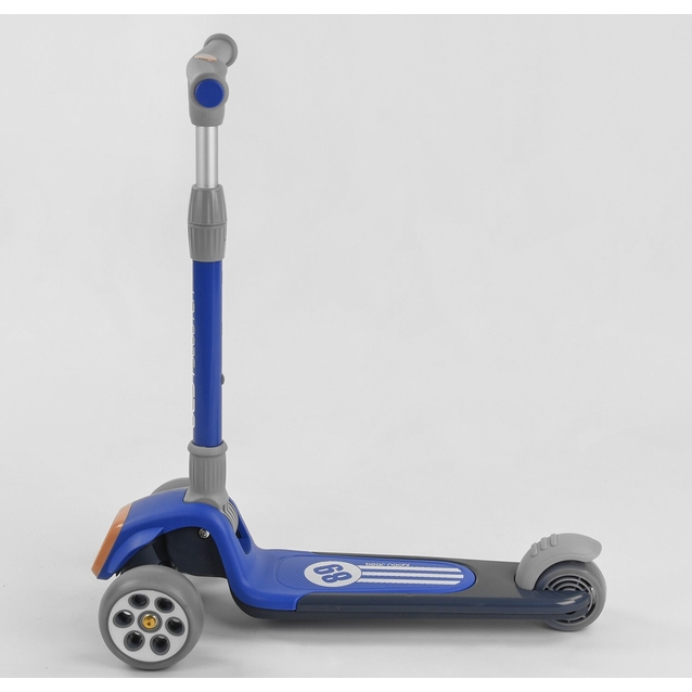 Самокат дитячий 3-х колісний, Best Scooter RS-8999 синій, колеса PU Ø120mm/80mm зі світлом, складне AL кермо фото westvelo.com