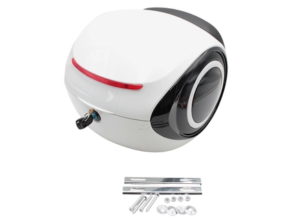 Кофр (багажник) для мотоцикла задній LIPAI (350х350х260) 32L білий глянець, крапля
