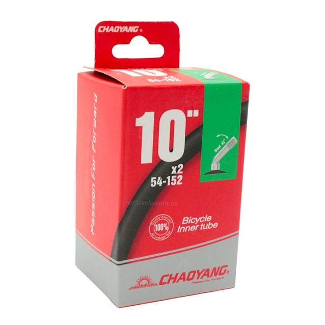 Камера 10 кривий ніпель 42° CHAOYANG (2.00) (54-152) фото westvelo.com