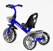 Дитячий велосипед 3-х колісний EVA (піна) Best Trike колеса 12-10, BS-12530 синьо-сірий, сталева рама, фара з музикою та світлом, 1 пісня українською та 2 англійською, 2 кошики фото westvelo.com