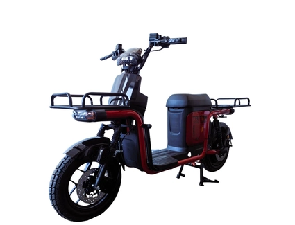 Електроскутер Corso «TRITON» RT-802464, двигун 1500W, акумулятор 72V 40Ah літій-залізо-фосфатний, червоний, колеса 12" + 1 ящик. багажників