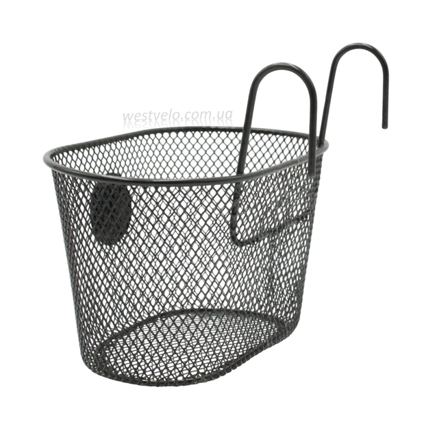 Кошик дитячий метал сіточка, на гачки, чорний 12" фото westvelo.com
