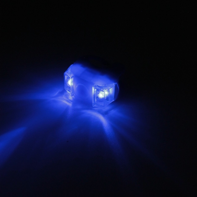 Мигалка силікон №009 2шт. на батарейці, (синій корпус) фото westvelo.com