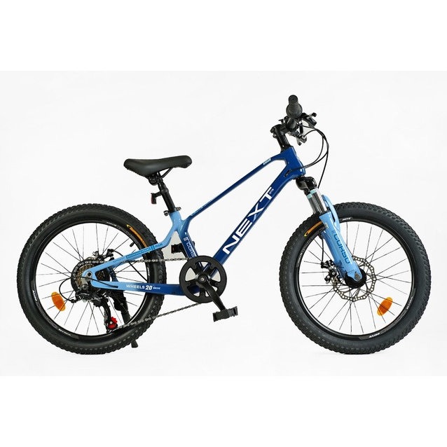 Велосипед 20 MG Corso «NEXT» NX-20110 магній 11.5", (к-т SHIMANO) , блакитно-синій