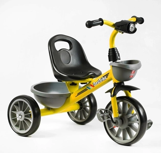 Дитячий велосипед 3-х колісний EVA (піна) Best Trike BS-16390 жовто-сірий