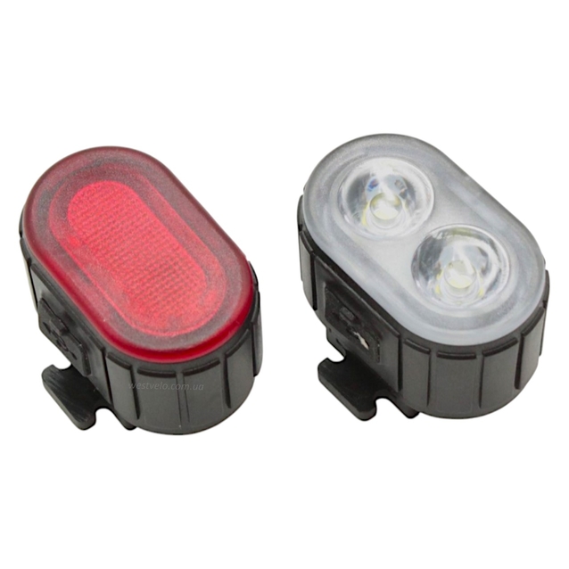 Мигалка силікон фара + стоп на батарейці фото westvelo.com