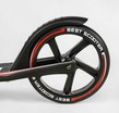 Самокат дитячий 2-х колісний, PU Best Scooter 10304 чорно-червоний, колеса Ø230-200mm, AL, 1 амортизатор передній, ФАРА, затискач керма фото westvelo.com