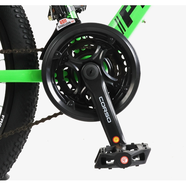 Велосипед 24 AL Corso «PROJECT» R-24119 алюміній 11", (к-т Saiguan) салатовий фото westvelo.com