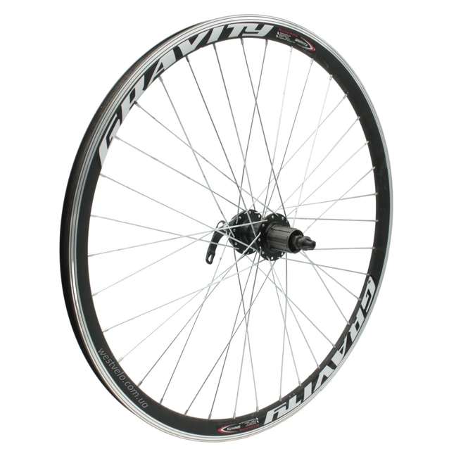 Колесо 27,5 зад, обід 2-ний чорний, втулка. ASSES на касету 8/9, диск 6 бол, ексцентрик фото westvelo.com