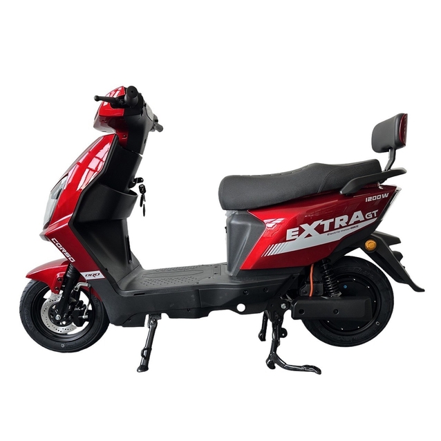 Електроскутер Corso «EXTRA» XT-619076, двигун 1200W, акумулятор 64V 30Ah літій-залізо-фосфатний, червоний, колеса 10" фото westvelo.com