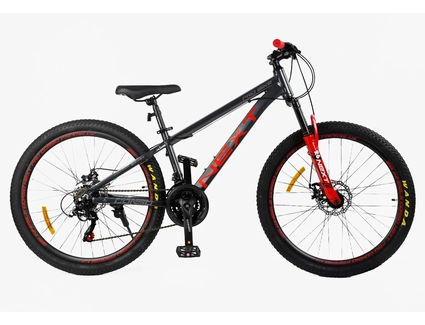 Велосипед 26 AL Corso «NEXT» NX-26014 алюміній 13", (к-т SHIMANO) графітово-червоний