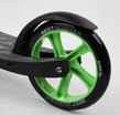 Самокат дитячий 2-х колісний, PU Best Scooter 62798 чорно-салатовий, колеса Ø230-180mm, 1 амортизатор фото westvelo.com
