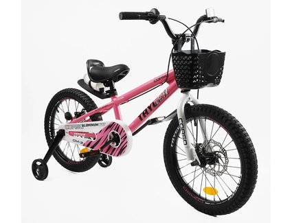 Дитячий велосипед 18 AL Corso «TAYGER» TG-25402 алюмінієва рама, дискові гальма, рожевий