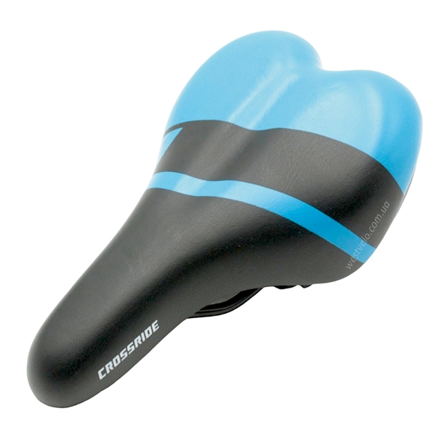 Сідло дитяче CROSSRIDE №63-1, чорно-синє фото westvelo.com