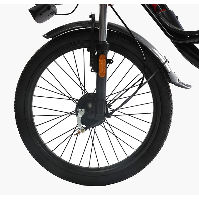 Електровелосипед 22 ST Corso «SHADOW» SH-9038-7 сталь, двигун 500W, акумулятор 48V20Ah літієвий, чорно-червоний фото westvelo.com