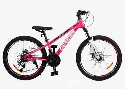 Велосипед 24 ST Corso «GENESIS»  G-24288 сталь 11", (к-т SunRun) рожевий
