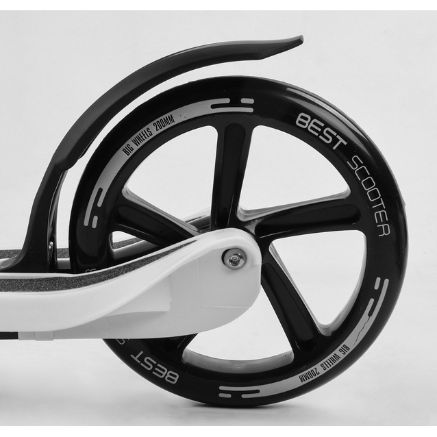 Самокат дитячий 2-х колісний, PU Best Scooter BS 52753 білий, Ø200mm, AL+ST фото westvelo.com