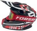 Шолом, закритий крос/ендуро (L) АТV Forsage Rider  032 чорно-червоний глянець з дашком + окуляри