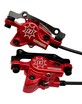 Гідравлічні гальма BLOOKE BL-M620 червоні (L-80mm 160/140)(L140mm 180/160) фото westvelo.com