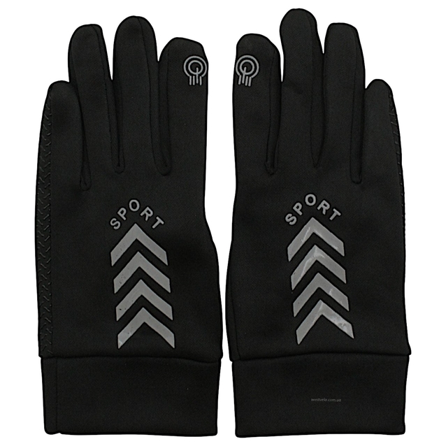 Мото рукавиці (L) SPORT чорні (сенсорний палець) фото westvelo.com