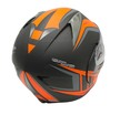Мото шолом, трансформер (S 55-56) F2 158 Neon orange, чорний, матовий з відкидними окулярами