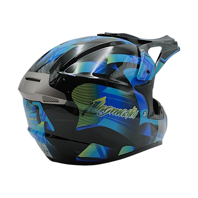 Шолом, закритий крос/ендуро (XL 61-62) IBK 126,FLAGMASTER синій, глянцевий фото westvelo.com