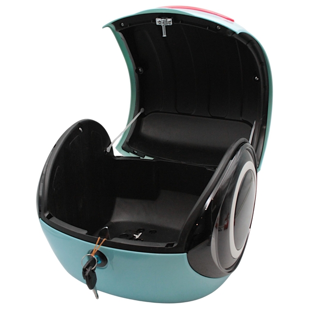 Кофр (багажник) для мотоцикла задній LIPAI (350х350х260) 32L блакитний глянцевий, крапля фото westvelo.com