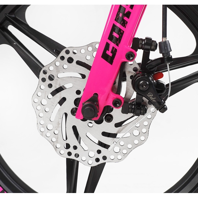 Дитячий велосипед 16 MG Corso «STREAM» SM-30270, магнієва рама, графітово-рожевий фото westvelo.com