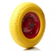 Колесо тачки жовте "8" 4.00-8 під вісь Ø20, пінополіуретанове фото westvelo.com