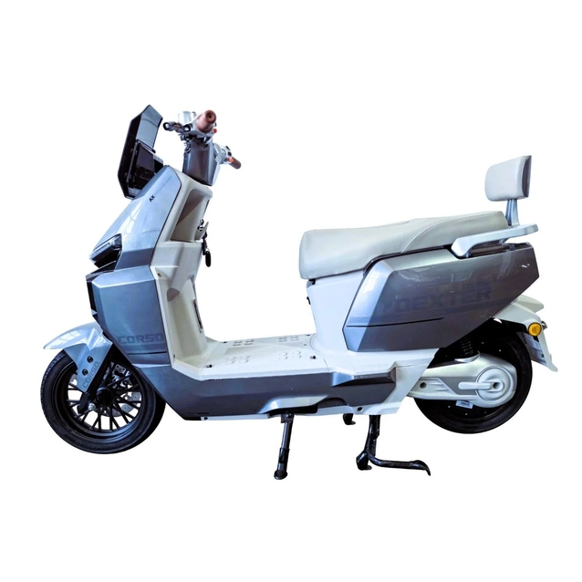Електроскутер Corso «DEXTER» DX-491037, двигун 2000W, акумулятор  72V 35Ah графеновий, сірий, колеса 12" + 1 ящик. акум фото westvelo.com