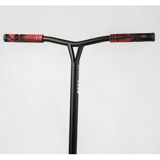 Самокат трюковий Best Scooter «FEAR» МТ-50599 чорно-червоний, SCS-система, пеги, AL диск та дека, колеса PU Ø115mm, ширина керма - 58 см фото westvelo.com