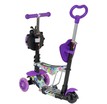 Самокат 5в1 Best Scooter 68995, колеса PU 120х90mm зі світлом, фіолетовий