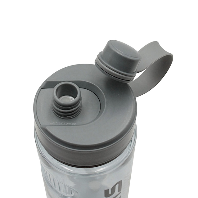 Фляга 1000 ml. SMOSI SPORTS, (для тренувань) з трубкою, сіра фото westvelo.com
