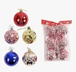 Новорічні прикраси  5 шт, 5 видів, кульки, D=11 см, (C 67744) фото westvelo.com