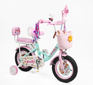 Дитячий велосипед 12 ST Corso «EMILY» ML-42589 бірюзово-рожевий
