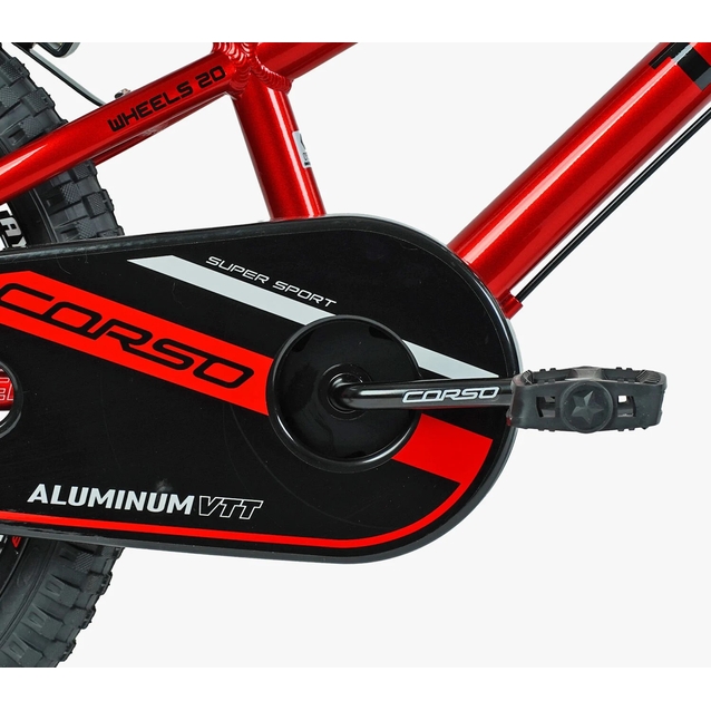 Дитячий велосипед 20 AL Corso «TAYGER» TG-69303 алюмінієва рама червоний фото westvelo.com