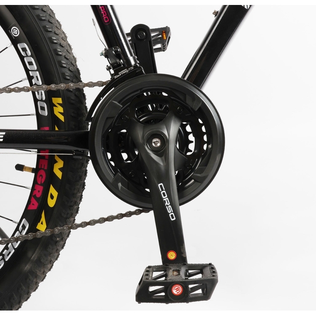 Велосипед 27.5 AL Corso «INTEGRA» NG-27092 алюміній 17", (к-т SHIMANO) чорно-рожевий фото westvelo.com