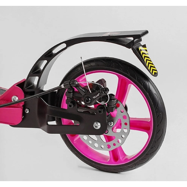 Самокат дитячий 2-х колісний, PU Best Scooter «FACTOR» BS-45011 рожевий, Ø200mm, AL, 2 амортизатора, фляготримач фото westvelo.com