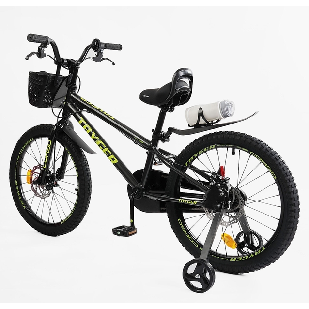 Дитячий велосипед 20 AL Corso «TAYGER»  TG-20831 алюмінієва рама, дискові гальма, чорно-жовтий фото westvelo.com