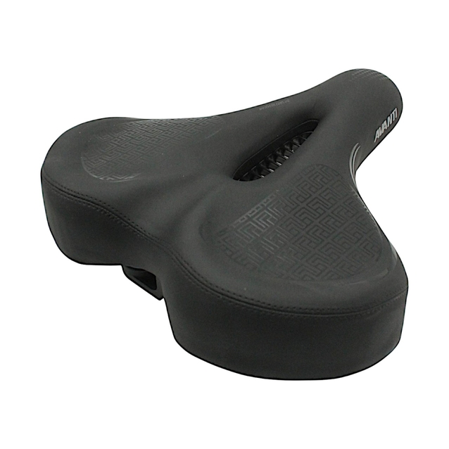 Сідло на демферах з отвором AVANTI AFT-87, чорне м'яке широке (300х260) фото westvelo.com