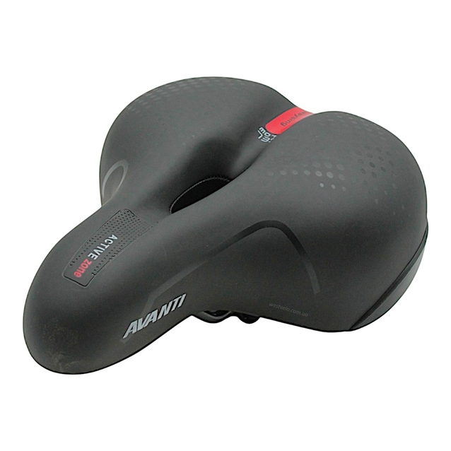 Сідло на демпферах з отвором AVANTI (91-1), GEL FLOW (синє, червоне) з катафотом фото westvelo.com