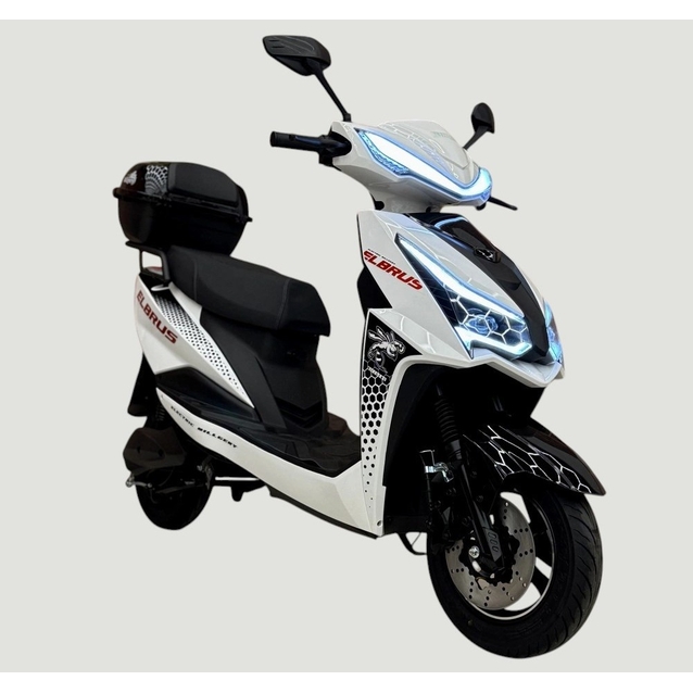 Електроскутер Corso «GTS-RR» LB-801063, двигун 2000W, акумулятор 72V 30Ah літій-залізо-фосфатний, білий, колеса 10" фото westvelo.com