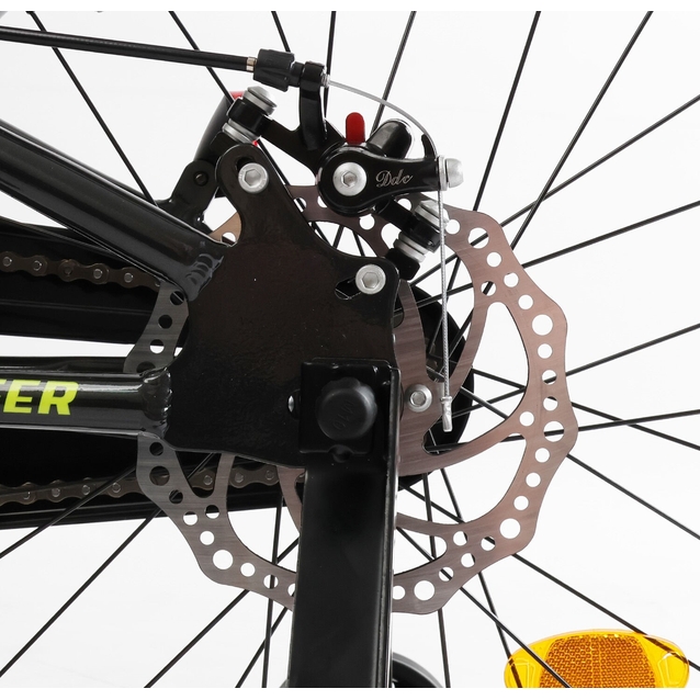 Дитячий велосипед 20 AL Corso «TAYGER»  TG-20831 алюмінієва рама, дискові гальма, чорно-жовтий фото westvelo.com