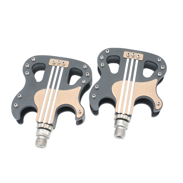 Педалі алюміній проми EXUSTAR "гітара" хромована вісь з змінними шипами фото westvelo.com