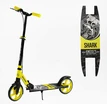 Самокат дитячий 2-х колісний, PU Best Scooter «SHARK» SH-10865 чорно-жовтий, Ø200mm, з ручним гальмом, затискач керма, 1 амортизатор фото westvelo.com