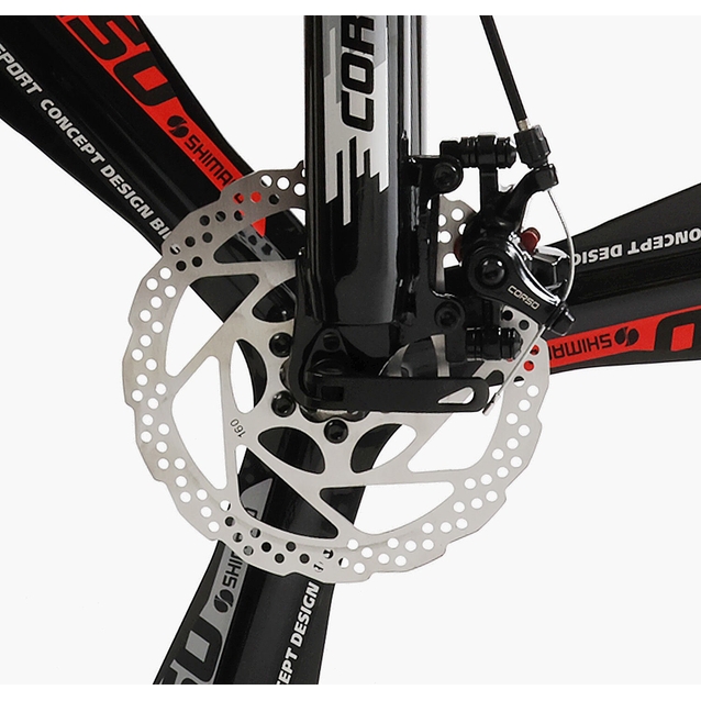 Велосипед 24 AL Corso «EVOLUTION» EV-24314 алюміній 11", (к-т SHIMANO) чорно-червоний фото westvelo.com