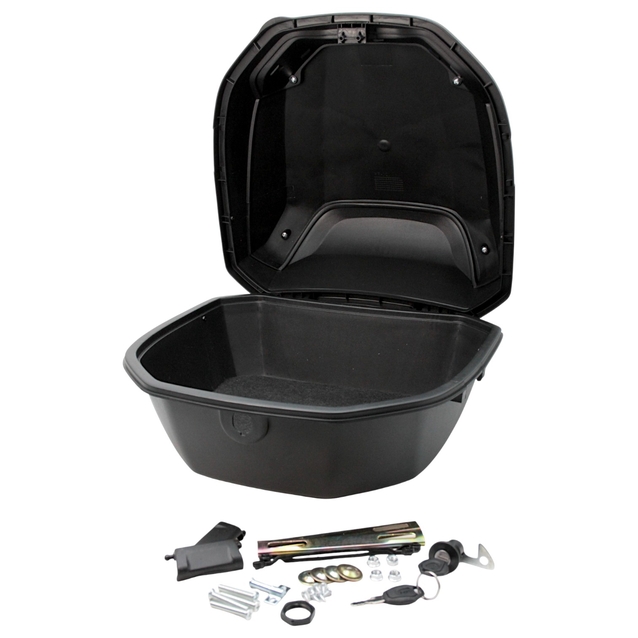 Кофр (багажник) для мотоцикла задній ROBIK 48 (390х390х290) 48L "JSBM" глянцевий, білий фото westvelo.com